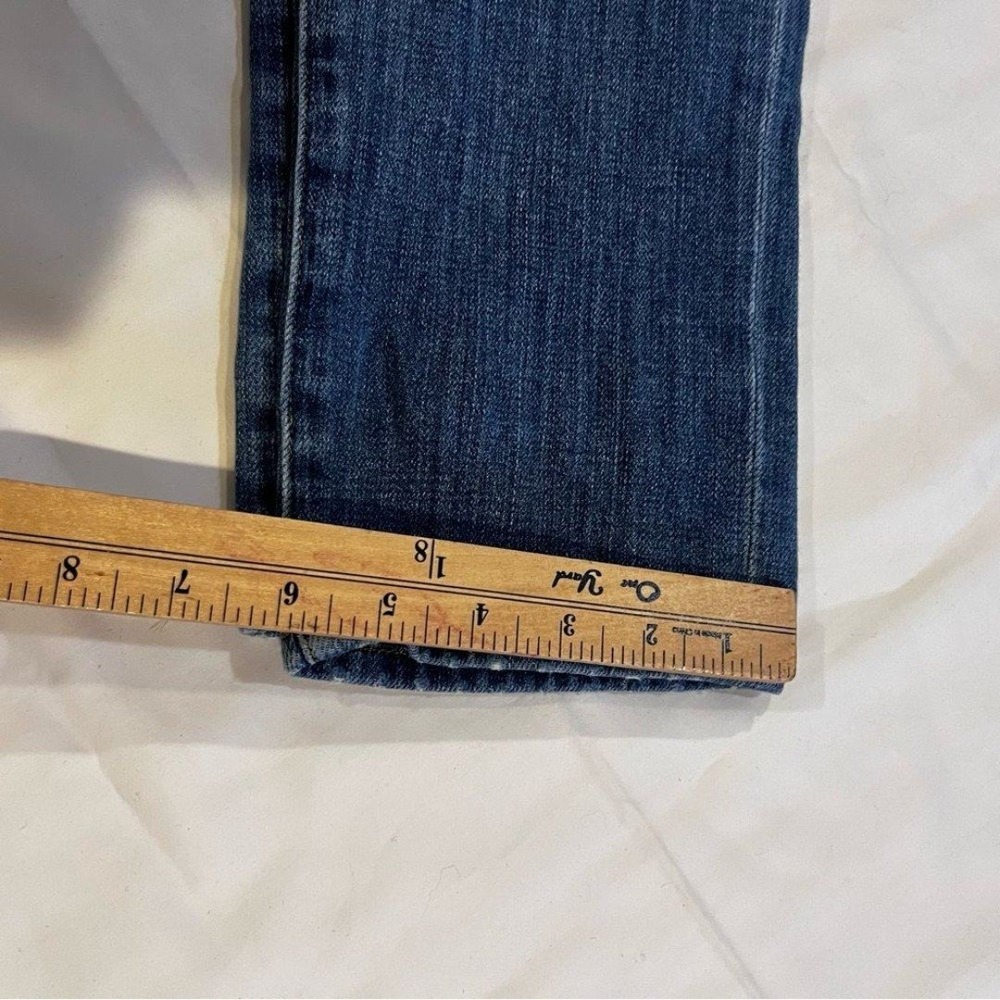 Frame Distressed Blue‎ Denim Le Beau Cropped Jeans Women's Size 25 - Picture 9 of 10